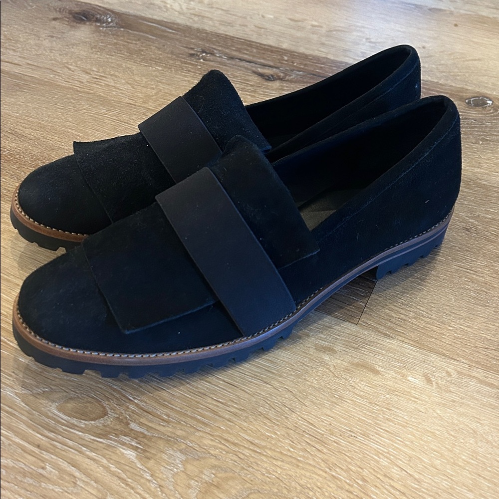 Bernardo Ora Black Suede Loafer Shoes Size 11